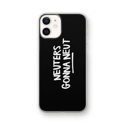 Neuters (zwart): iPhone 12 mini Transparant Hoesje