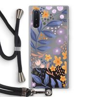 Flowers with blue leaves: Samsung Galaxy Note 10 Transparant Hoesje met koord