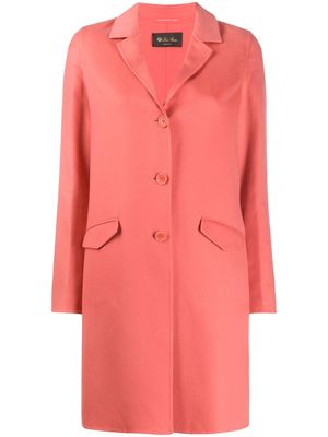 Loro Piana manteau mi-long droit - Rose