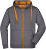 James & Nicholson JN355 Men´s Doubleface Jacket - Carbon/Orange - M