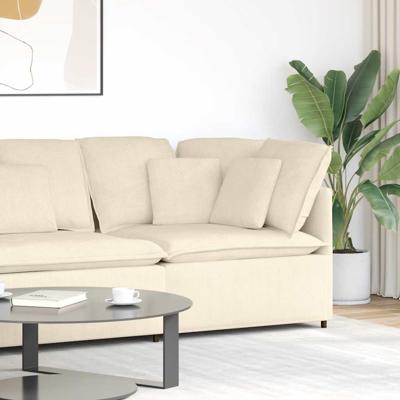 Modulaire hoekmodule bank met kussens 100 cm crmekleurig