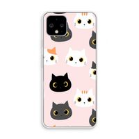Katten: Pixel 4 Transparant Hoesje