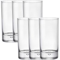 6x Stuks transparante drinkglazen 375 ml van glas