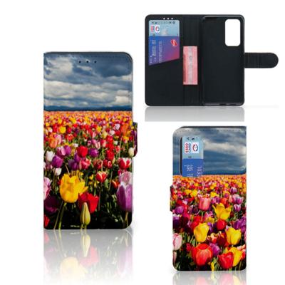 Huawei P40 Hoesje Tulpen | Portemonnee hoesje