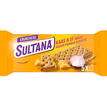 Sultana Crunchers Kaas/Ui 175 g bij Jumbo