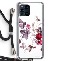 Mooie bloemen: Oppo Find X3 Pro Transparant Hoesje met koord