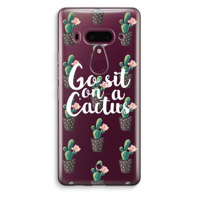 Cactus quote: HTC U12+ Transparant Hoesje