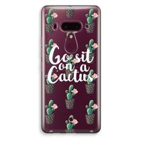 Cactus quote: HTC U12+ Transparant Hoesje