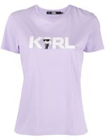 Karl Lagerfeld t-shirt à logo Ikon 2.0 Karl - Violet - thumbnail