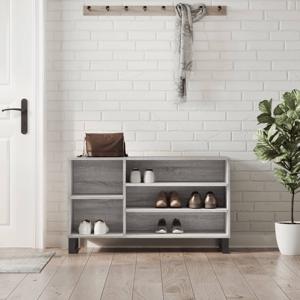 VidaXL Schoenenkast 102x36x60 cm bewerkt hout sonoma grijs