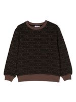 Moschino Kids sweat à motif monogrammé - Marron