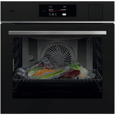 AEGTP8SB73FAT Inbouw combi stoomoven Zwart
