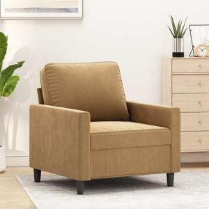 Fauteuil 60 cm fluweel bruin