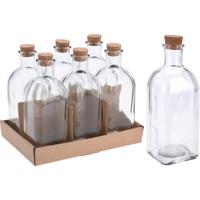 Fles glas met kurk 500ml Fles glas met kurk 500ml
