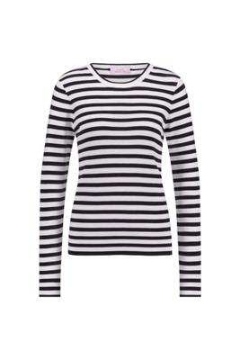 Luna stripe pullover - off white/black - 91500