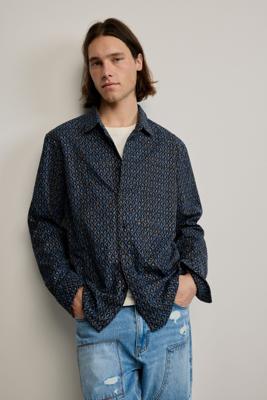 Geborduurde etnische blouse - BLUE - XL