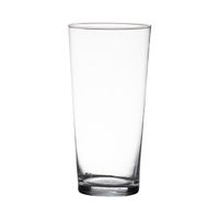 Transparante home-basics conische vaas/vazen van glas 29 x 16 cm   - - thumbnail