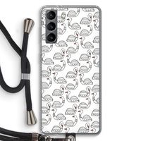 Zwanen: Samsung Galaxy S21 Transparant Hoesje met koord