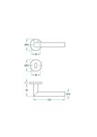 TRIA deurkr ¢16mm vastgev.op rzt 50x7mm,rvs mat