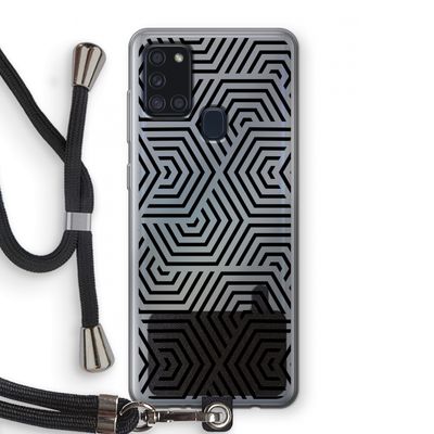 Magic pattern: Samsung Galaxy A21s Transparant Hoesje met koord