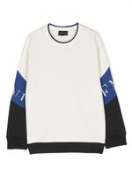 Emporio Armani Kids sweat colour block à logo brodé - Blanc - thumbnail