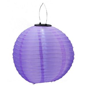 Paarse solar party lampionnen 30 cm