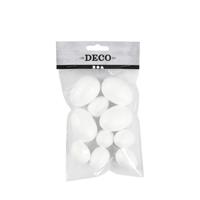 Eieren Creativ Company styropor 6 stuks 25x23mm 6 stuks 35x48mm wit