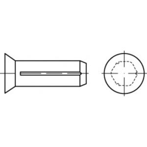 TOOLCRAFT TO-5386194 Verzonken groefpennen (Ø x l) 3 mm x 6 mm Staal 500 stuk(s)