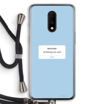 Reminder: OnePlus 7 Transparant Hoesje met koord