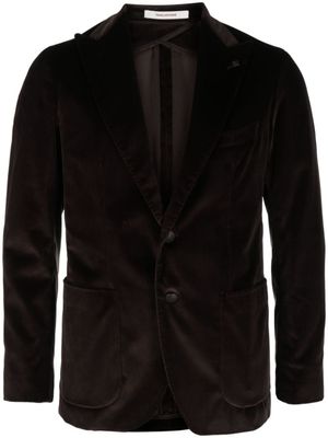Tagliatore blazer en velours à simple boutonnage - Marron