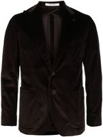 Tagliatore blazer en velours à simple boutonnage - Marron Tagliatore blazer en velours à simple boutonnage - Marron