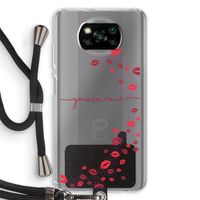 Kusjes: Xiaomi Poco X3 NFC Transparant Hoesje met koord Kusjes: Xiaomi Poco X3 NFC Transparant Hoesje met koord