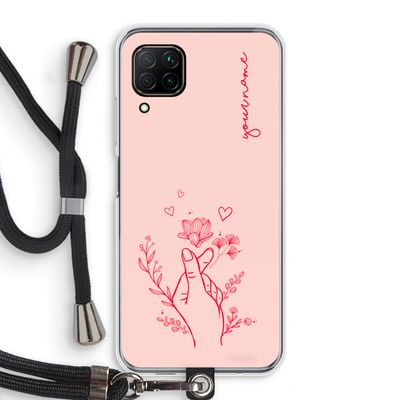 Giving Flowers: Huawei P40 Lite Transparant Hoesje met koord