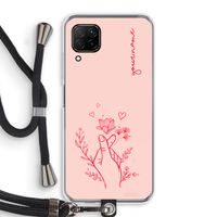 Giving Flowers: Huawei P40 Lite Transparant Hoesje met koord Giving Flowers: Huawei P40 Lite Transparant Hoesje met koord