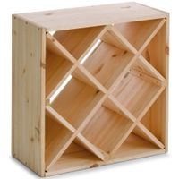 Houten wijnflessen rek/wijnrek vierkant voor 20 flessen 52 x 25 x 52 cm