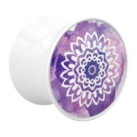 Double Flared Plug met Mandala-design Acryl Tunnels & Plugs