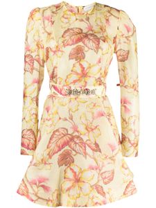 ZIMMERMANN Hibiscus floral-print minidress - Bleu