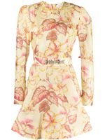 ZIMMERMANN Hibiscus floral-print minidress - Bleu