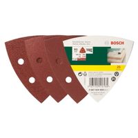 Bosch Accessoires 25-delige schuurbladenset voor deltaschuurmachines, korrel 60,120,240 - 2607019500