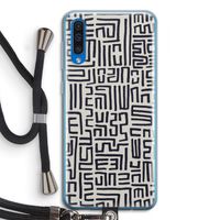 Moroccan Print: Samsung Galaxy A50 Transparant Hoesje met koord