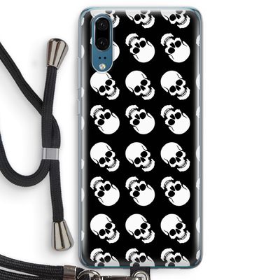 Musketon Skulls: Huawei P20 Transparant Hoesje met koord