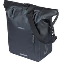 Basil enkele tas rivo tarpaulin mik hooks 12-15l zwart