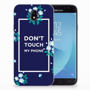 Samsung Galaxy J7 2017 | J7 Pro Silicone-hoesje Flowers Blue DTMP