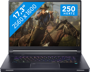 Acer Predator Triton 17 X PTX17-71-99C4 Laptop 43,9 cm (17.3") WQXGA Intel® Core™ i9 i9-13900HX 32 GB DDR5-SDRAM 2 TB SSD NVIDIA GeForce RTX 4090 Wi-Fi 6E (802.11ax) Windows 11 Home Zwart