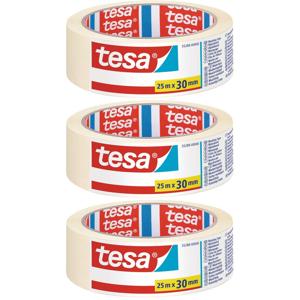 Tesa Afplaktape - 3x - 30 mm x 25 m - schilderstape - Maskeertape