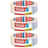 Tesa Afplaktape - 3x - 30 mm x 25 m - schilderstape - Maskeertape
