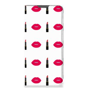 Motorola Moto G22 Hoesje met Magneet Lipstick Kiss