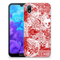 Silicone Back Case Huawei Y5 (2019) Angel Skull Rood - thumbnail