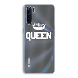 Queen zwart: Oppo A91 Transparant Hoesje
