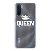 Queen zwart: Oppo A91 Transparant Hoesje